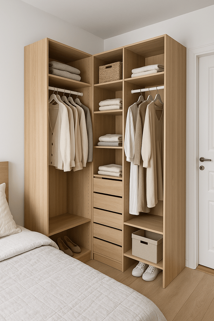 Dressing en angle sur mesure compact