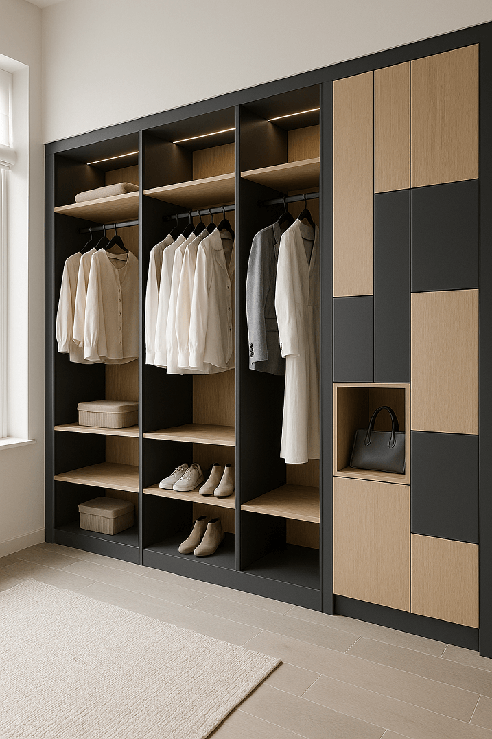 Dressing moderne sur mesure minimal mais graphique