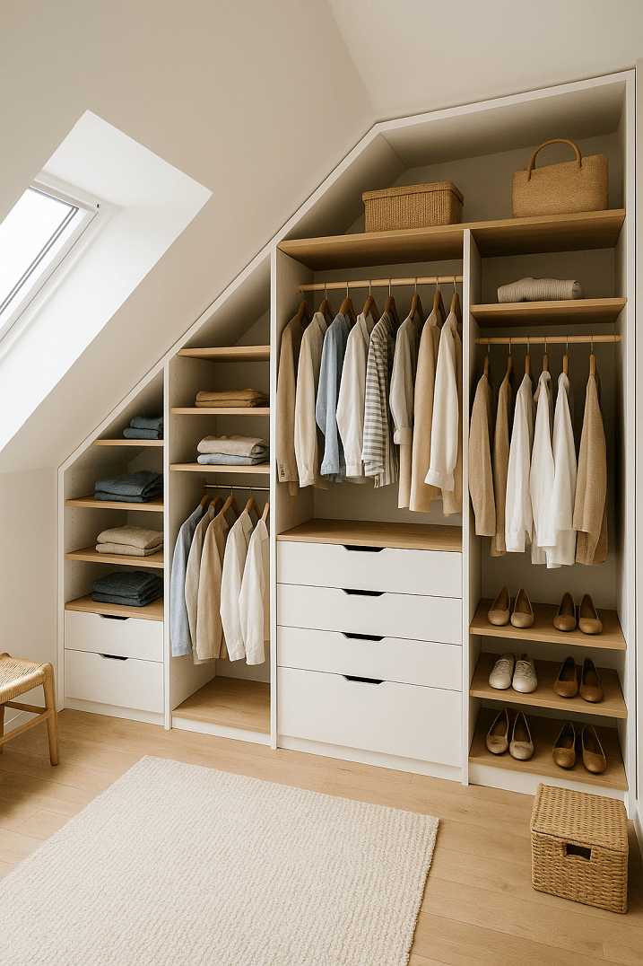 Dressing sous pente sur mesure avec combles aménagés