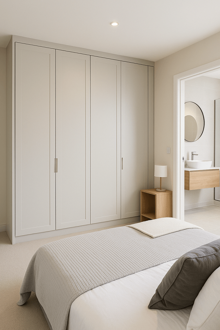 Dressing sur mesure fermé dans une suite parentale moderne