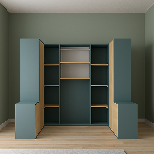 Dressing en U sur mesure pour un rangement à 360 degrés